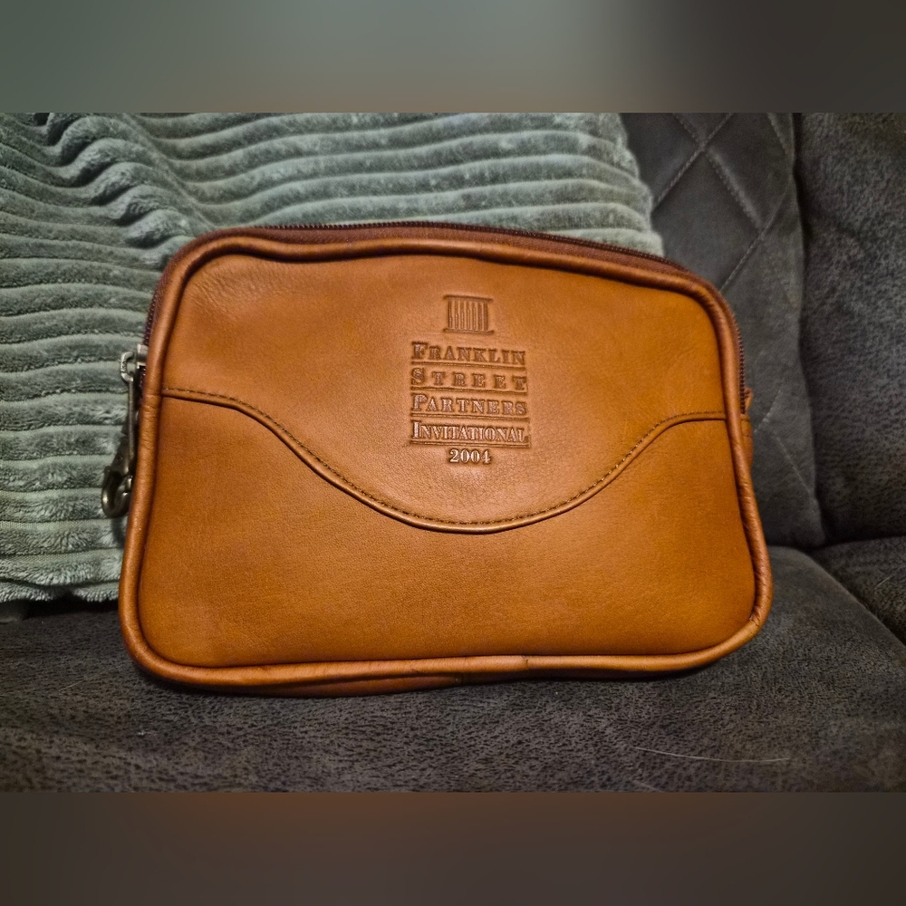 Brown Leather Vintage  Men's Bag By Franklen Street Fur Limed